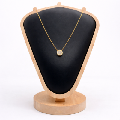  Diamond Circle Pendant Necklace