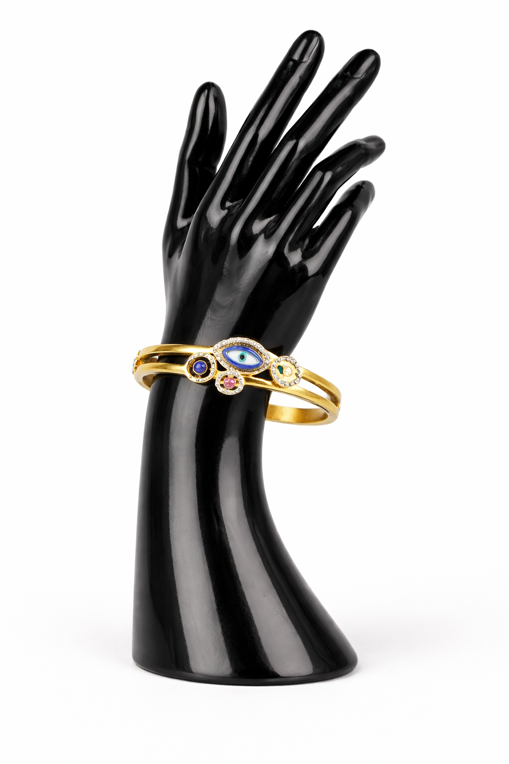hearts with evil eye bangle