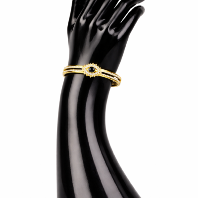 evil eye with diamond stone bangle