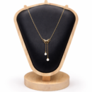 Gold Butterfly Necklace with hanging pearl