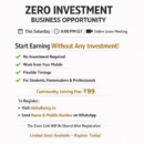 Zero Investment Business Opportunity